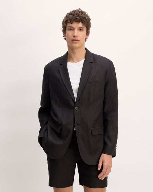 The Linen Blazer | Black