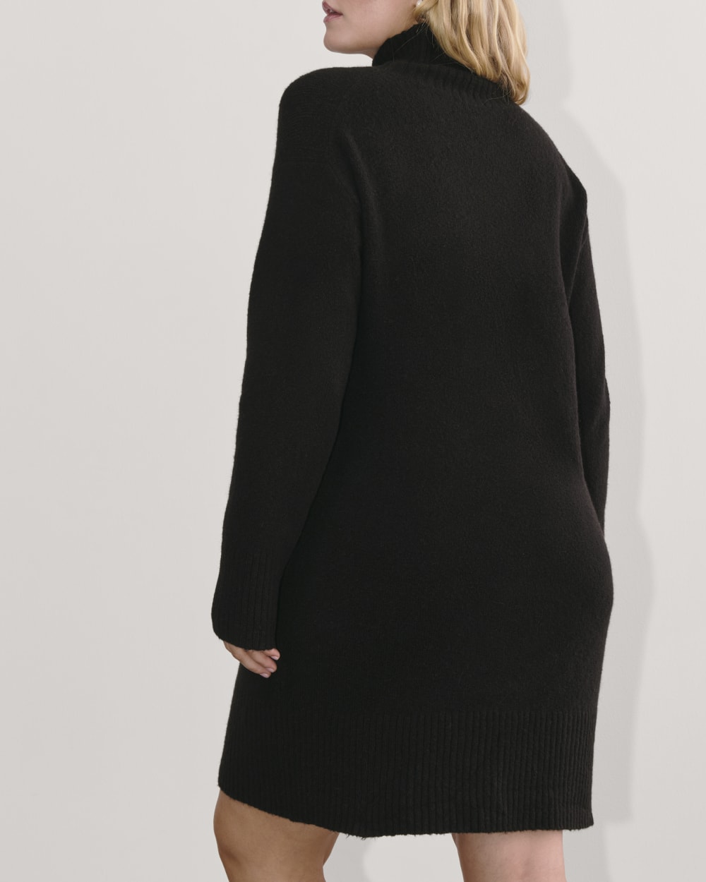 The Sweater Dress in Plush Cotton | Black