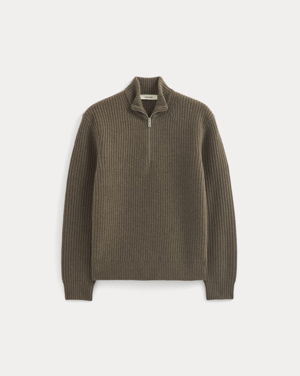 The Felted Merino Half-Zip Sweater | Heather Chocolate Martini