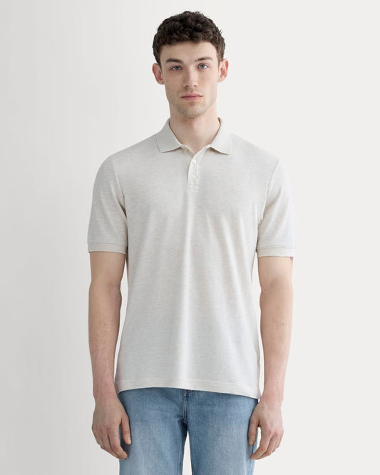 The Pique Polo | Heathered Oat