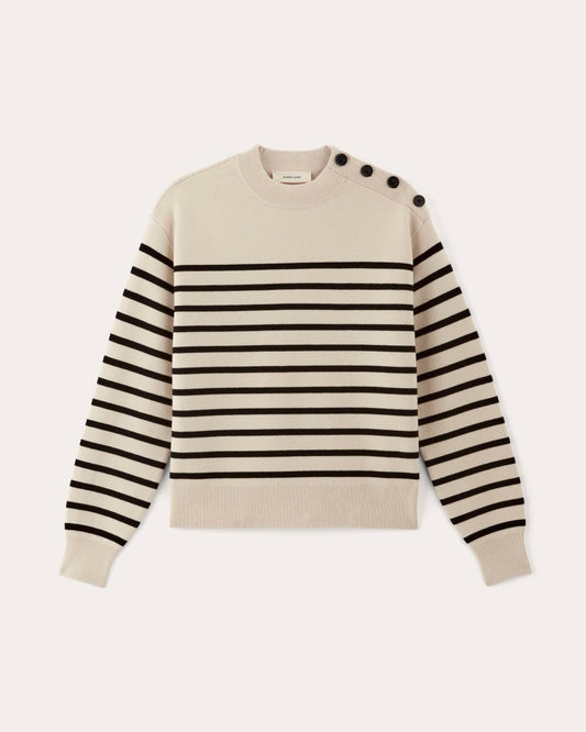 The Mariner Crew Sweater | Canvas / Black