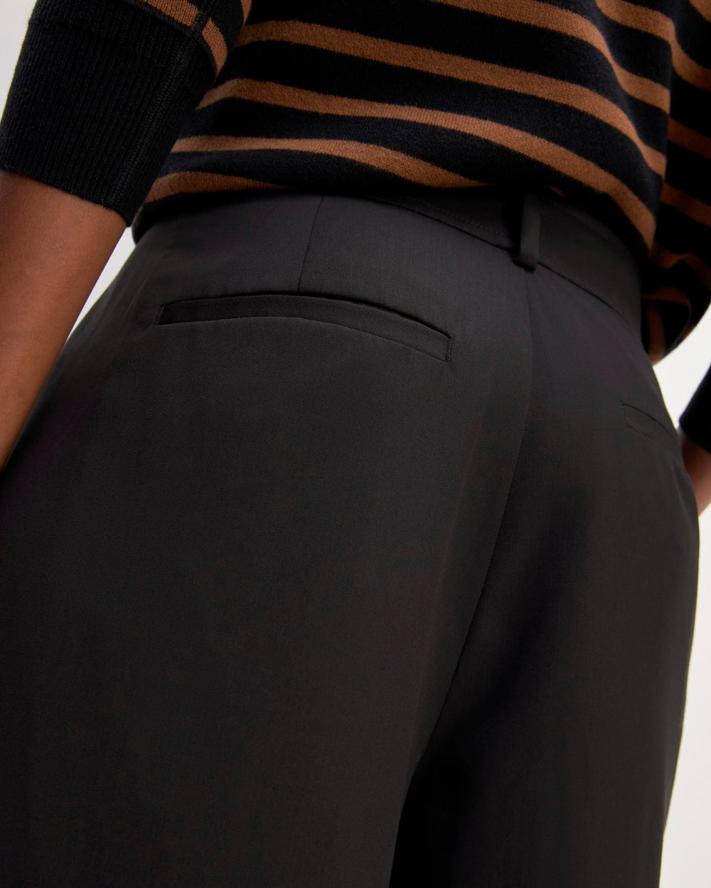 The Italian Wool Way-High® Drape Pant | Black