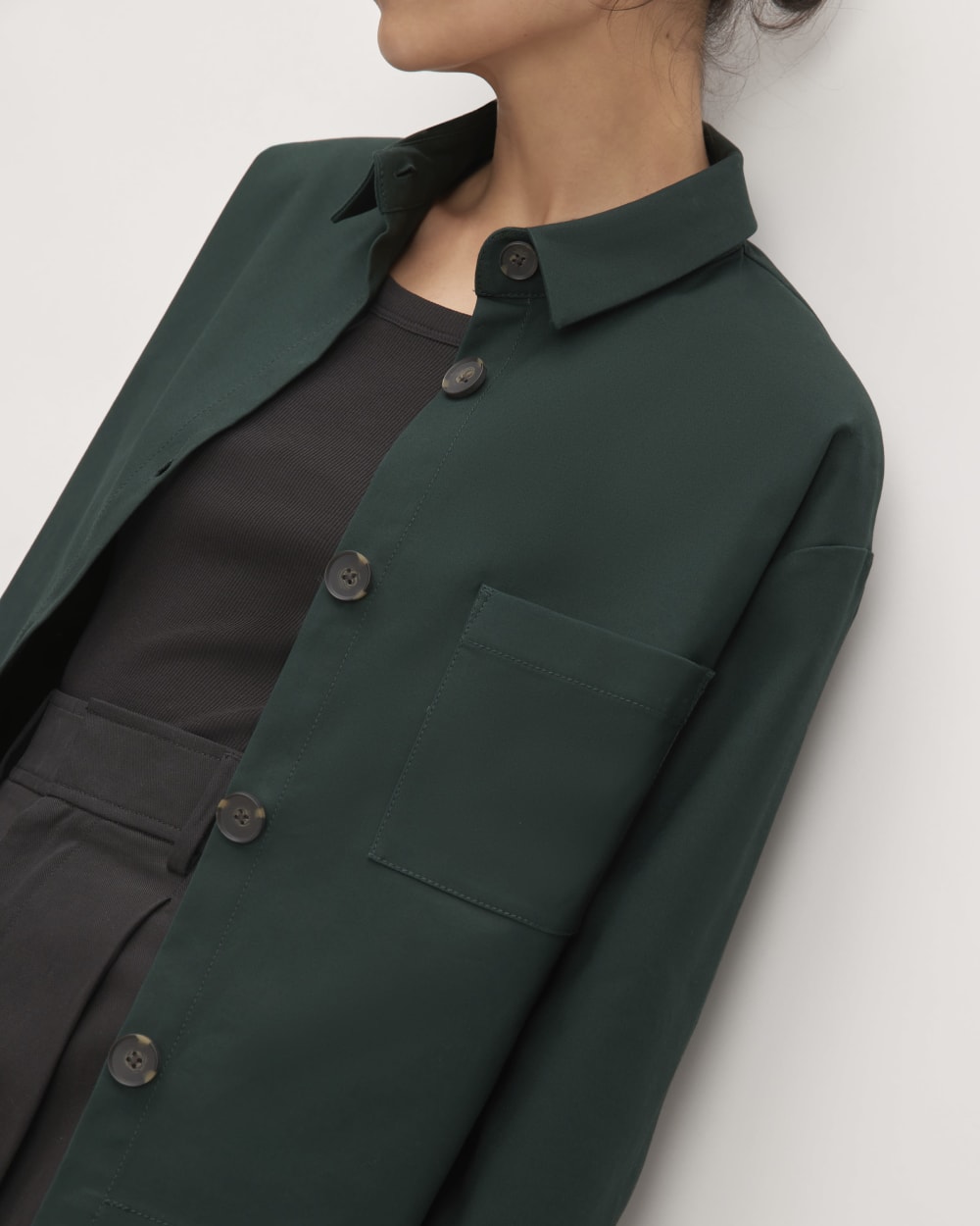 The Structured Cotton Cropped Shirt | Scarab