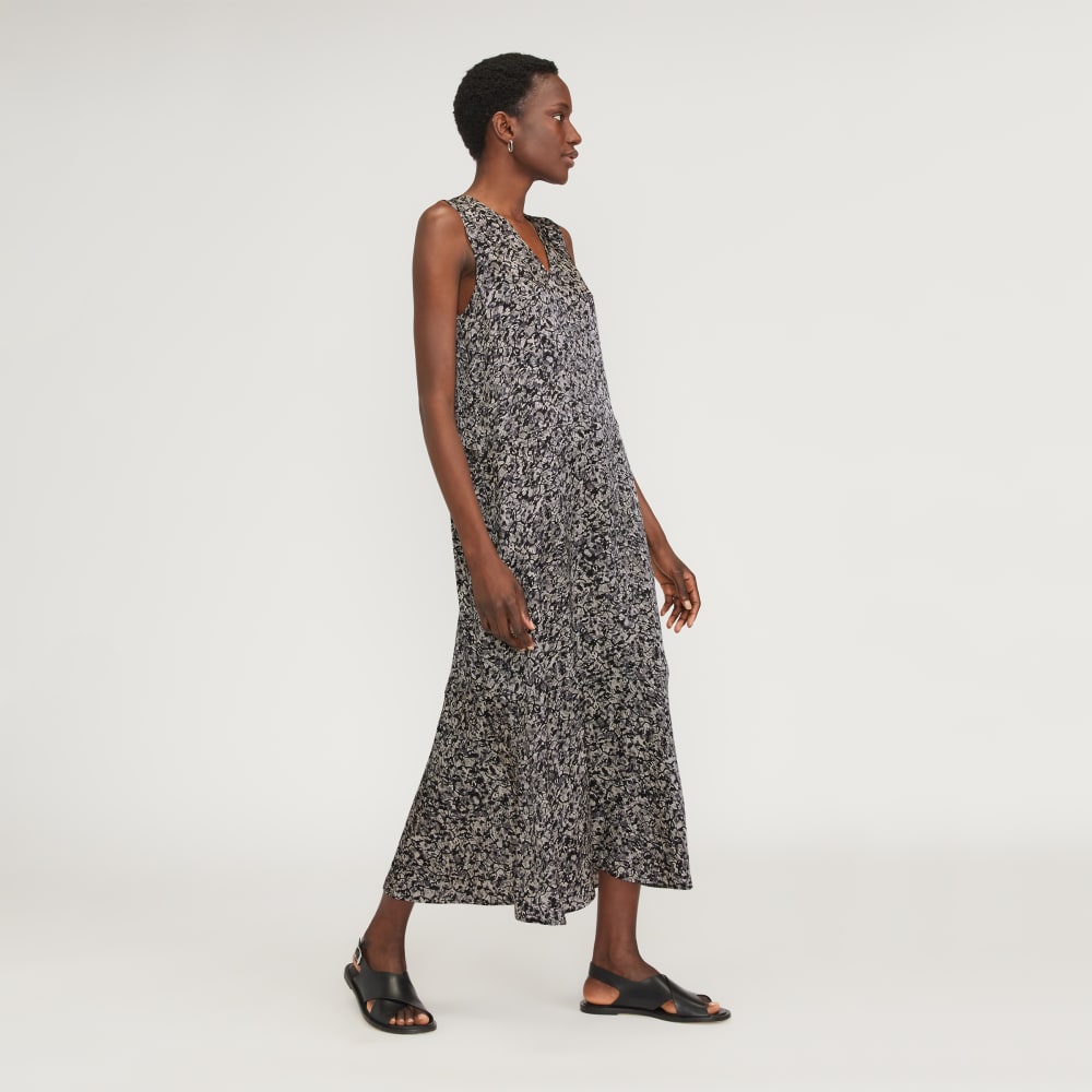 The Satin V-Neck Maxi Dress | Splatter