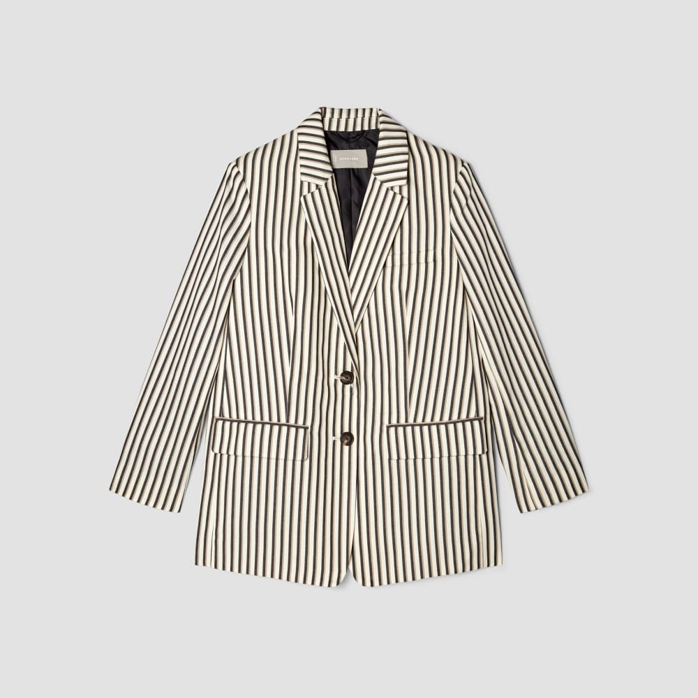 The Oversized Blazer in Buttersmooth | Ombre Stripe