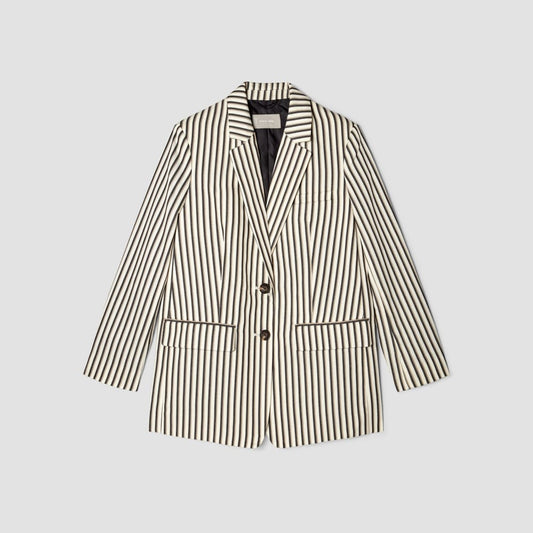 The Oversized Blazer in Buttersmooth | Ombre Stripe