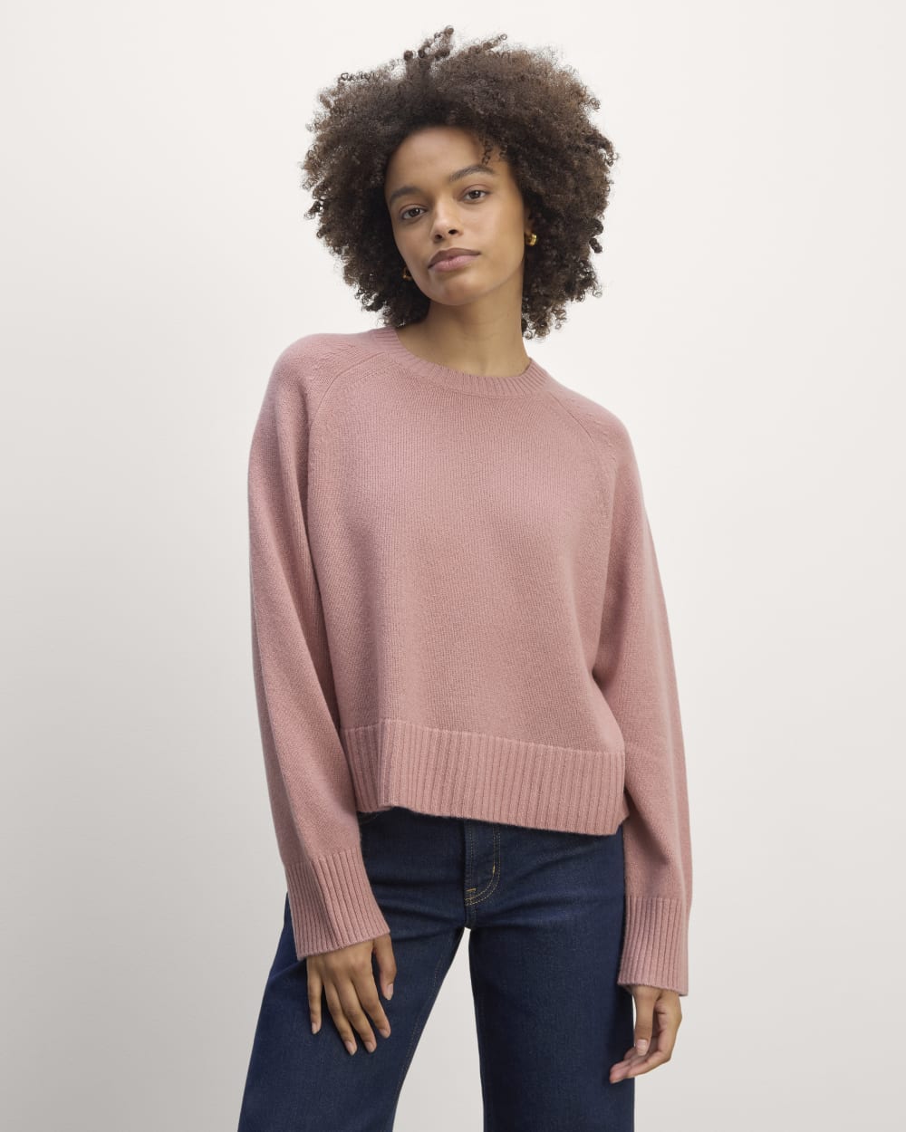 The Boxy Crew in Cashmere | Clay Pink