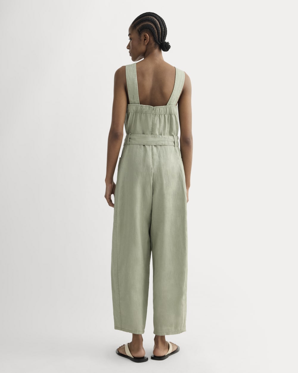 The Utility Coverall in Linen | Seagrass