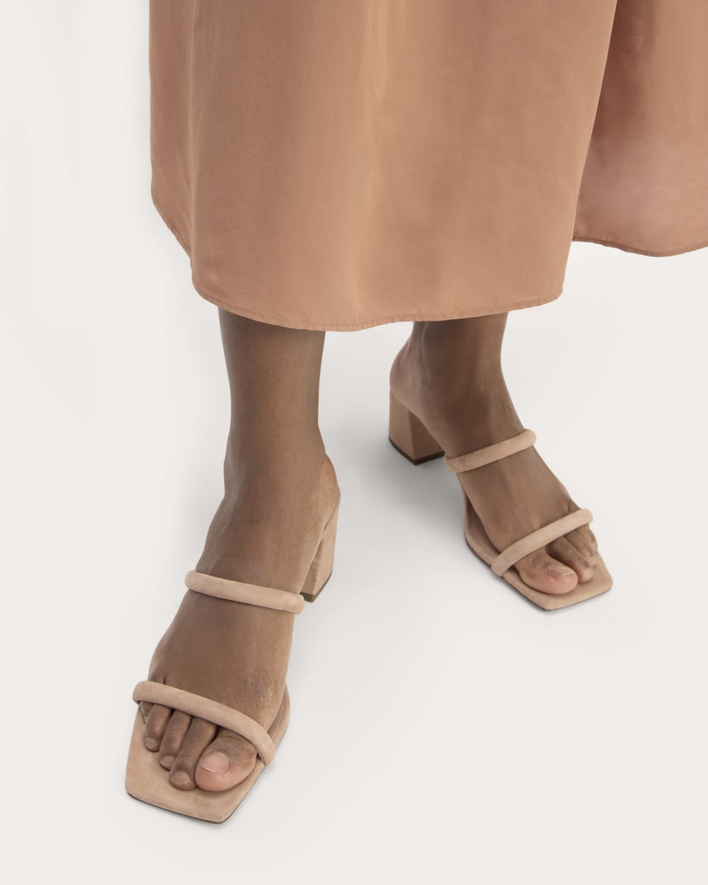 The Double Strap Heel | Blush Tan