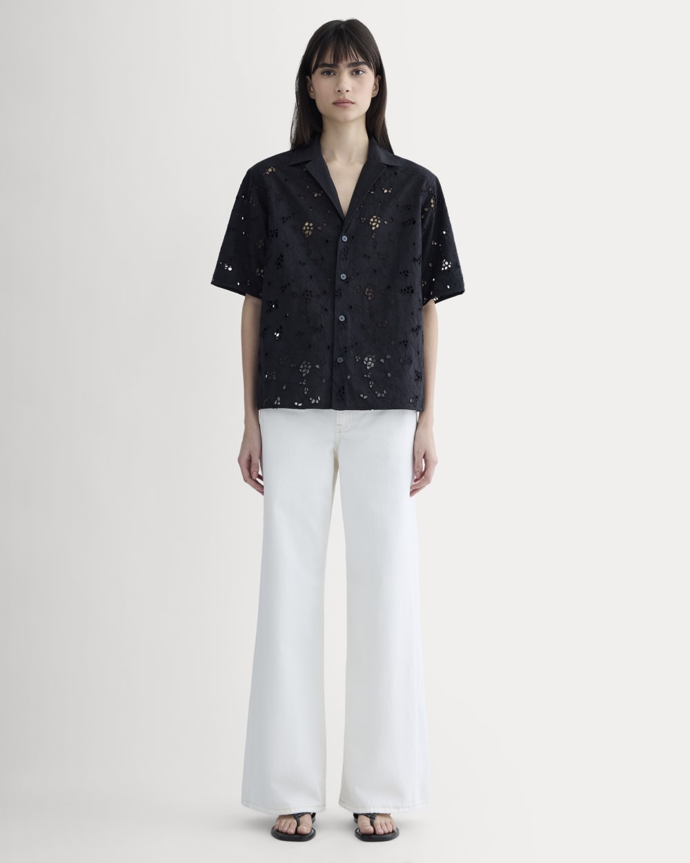 The Eyelet Camp Shirt | Black