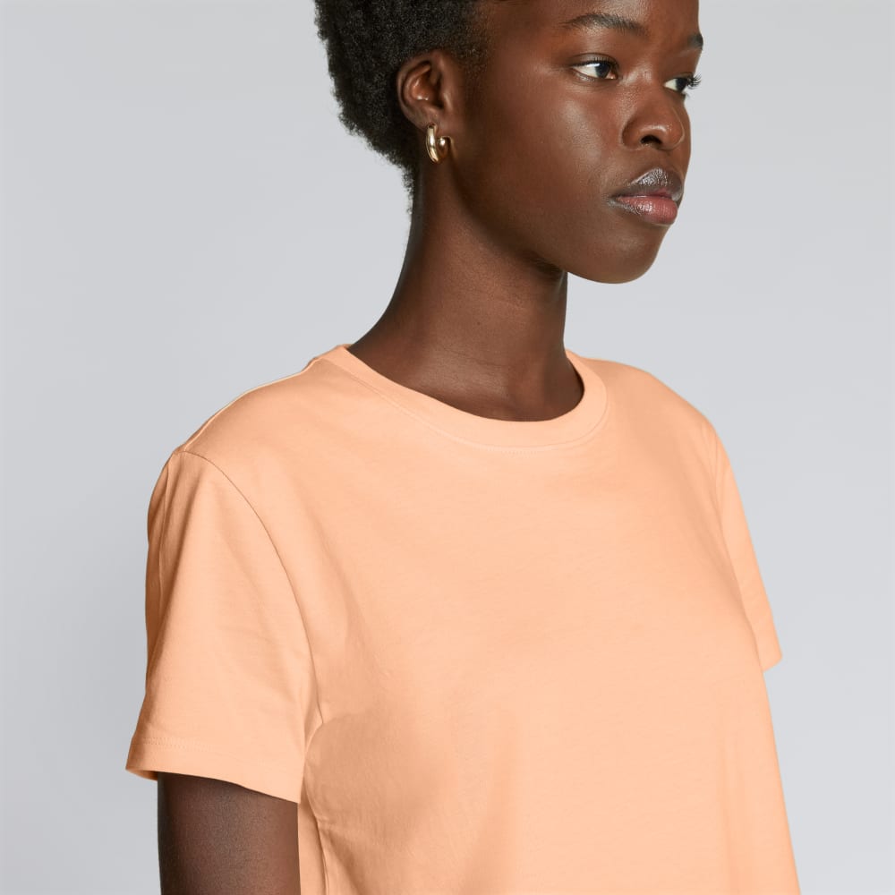 The Box-Cut Tee in Essential Cotton | Apricot | No Pocket