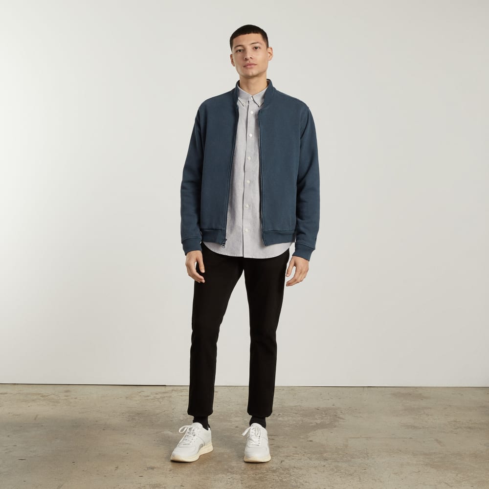 The Track Bomber Jacket | Kingfisher Blue