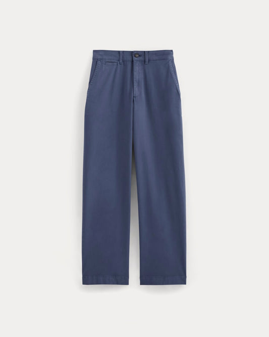 The Wide-Leg Chino | Deep Cobalt