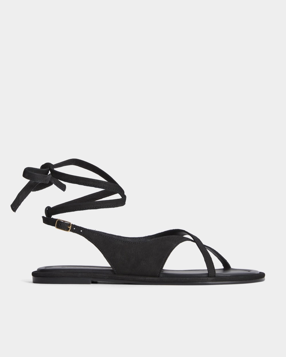 The Leather Crisscross Sandal | Black