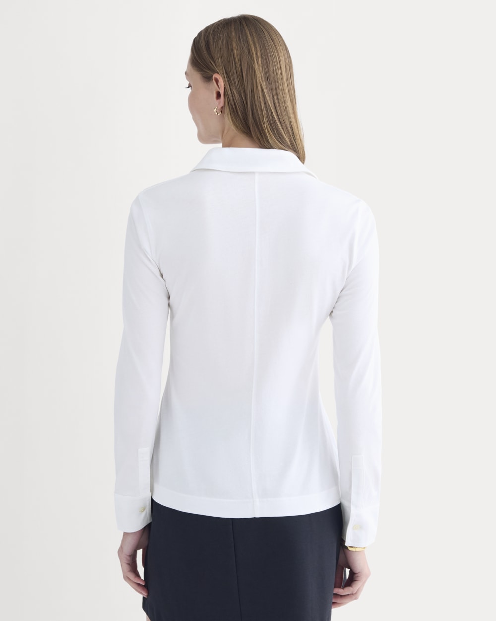 Button-Up Shirt in Essential Cotton | White