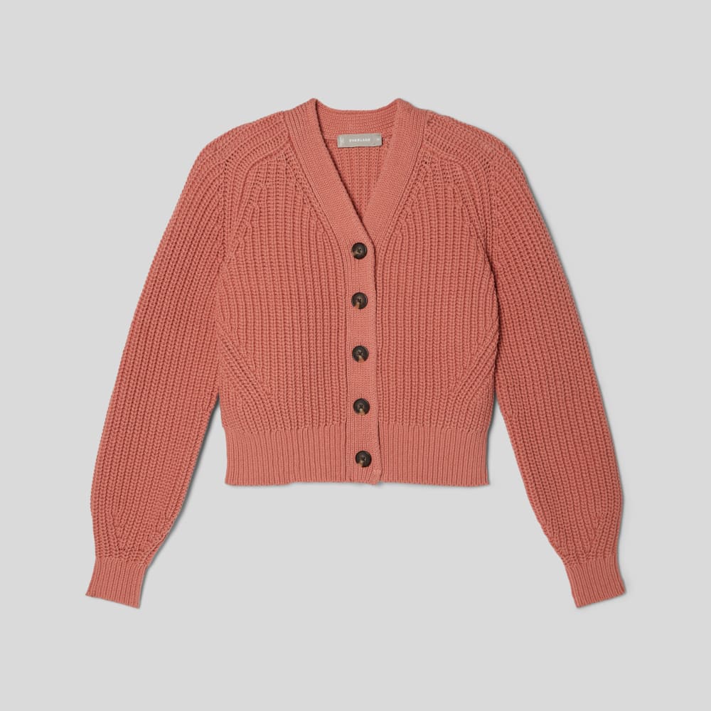 The Texture Cotton Cardigan | Light Rose