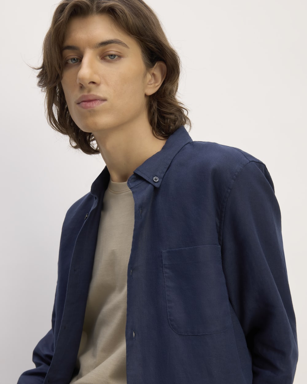 The Classic Shirt in Linen | Navy