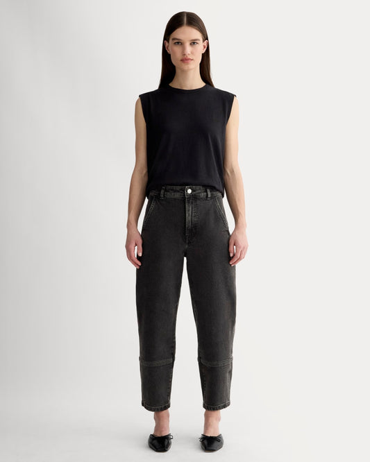 The Utility Barrel Pant | Washed Black | Regular