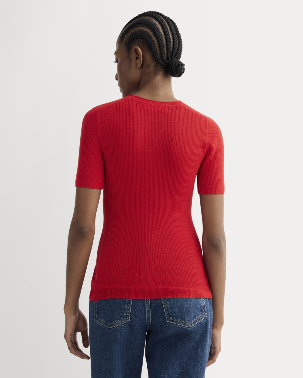 The Sweater Tee in Ultrasoft Merino | Classic Red