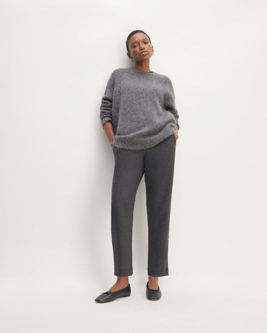 The Wool Flannel Pull-On Pant | Heather Charcoal