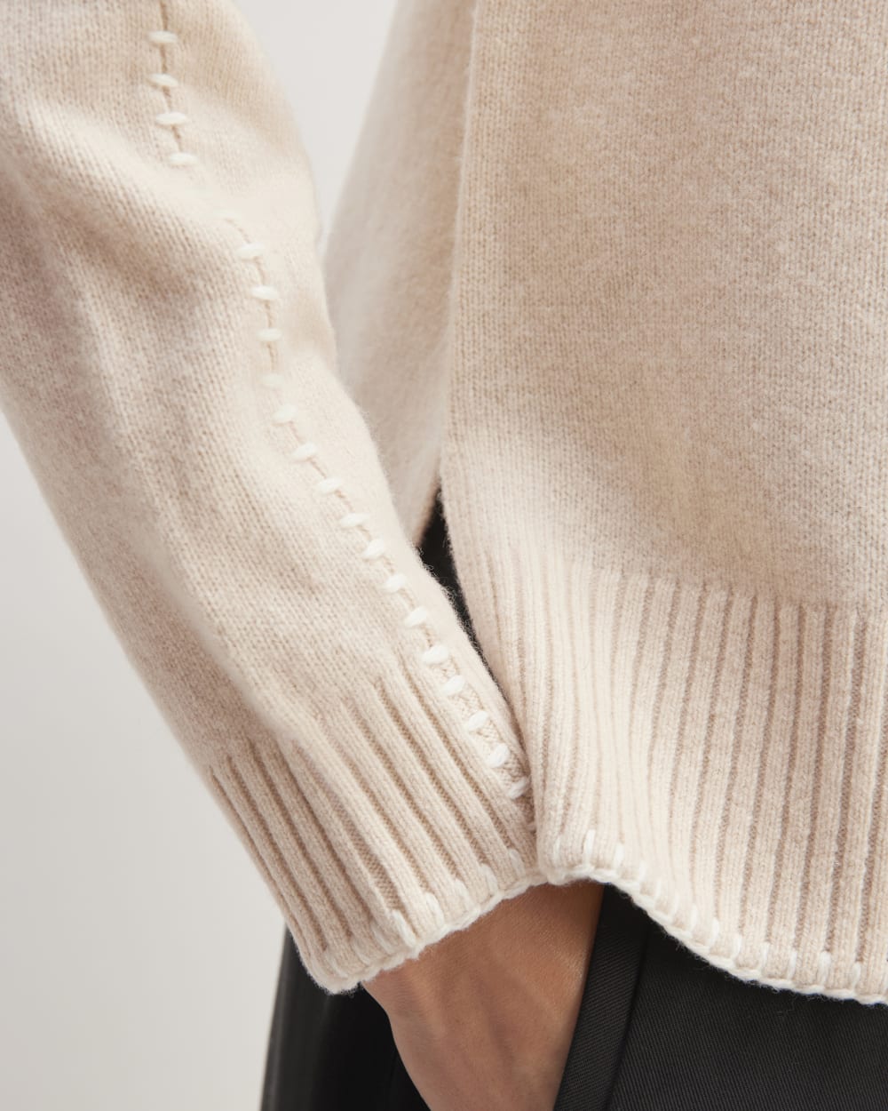 The Good Merino Wool Cardigan | Buttermilk / White