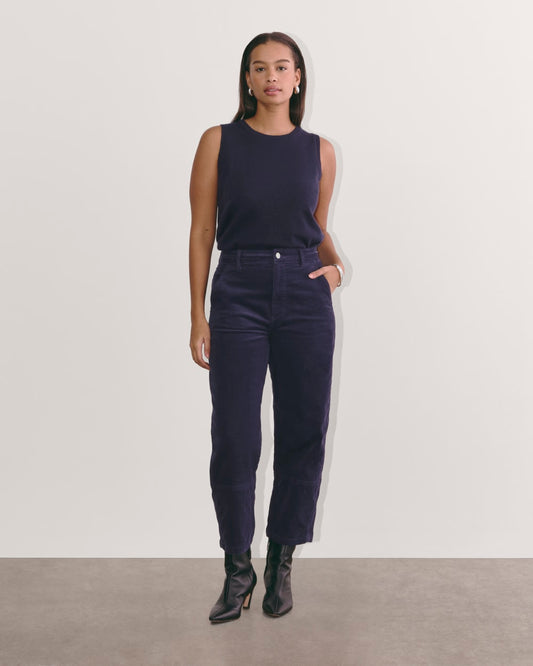 The Utility Barrel in Corduroy | Navy