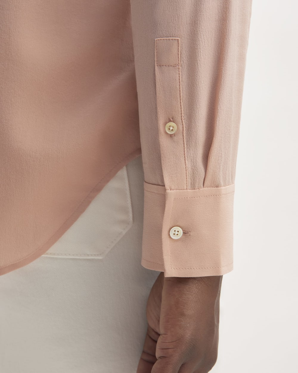 The Must-Have Shirt in Washable Silk | Blush Pink
