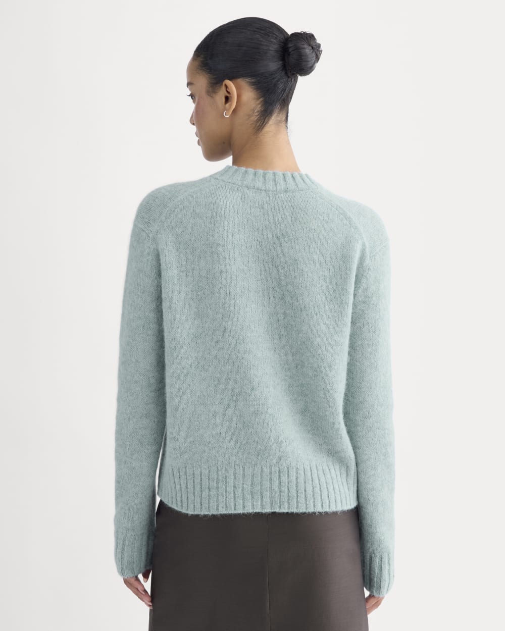 The Crew Cardigan in Alpaca | Heather Gray Mist