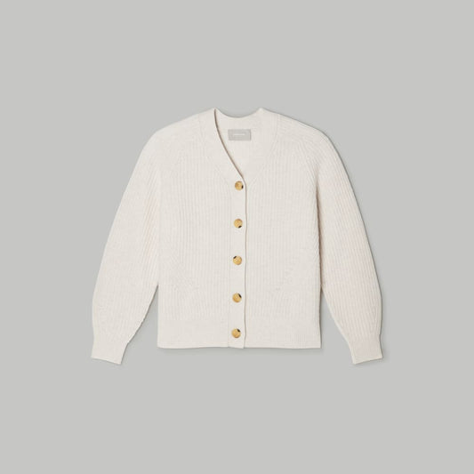 The Felted Merino Cardigan | Heathered Oat