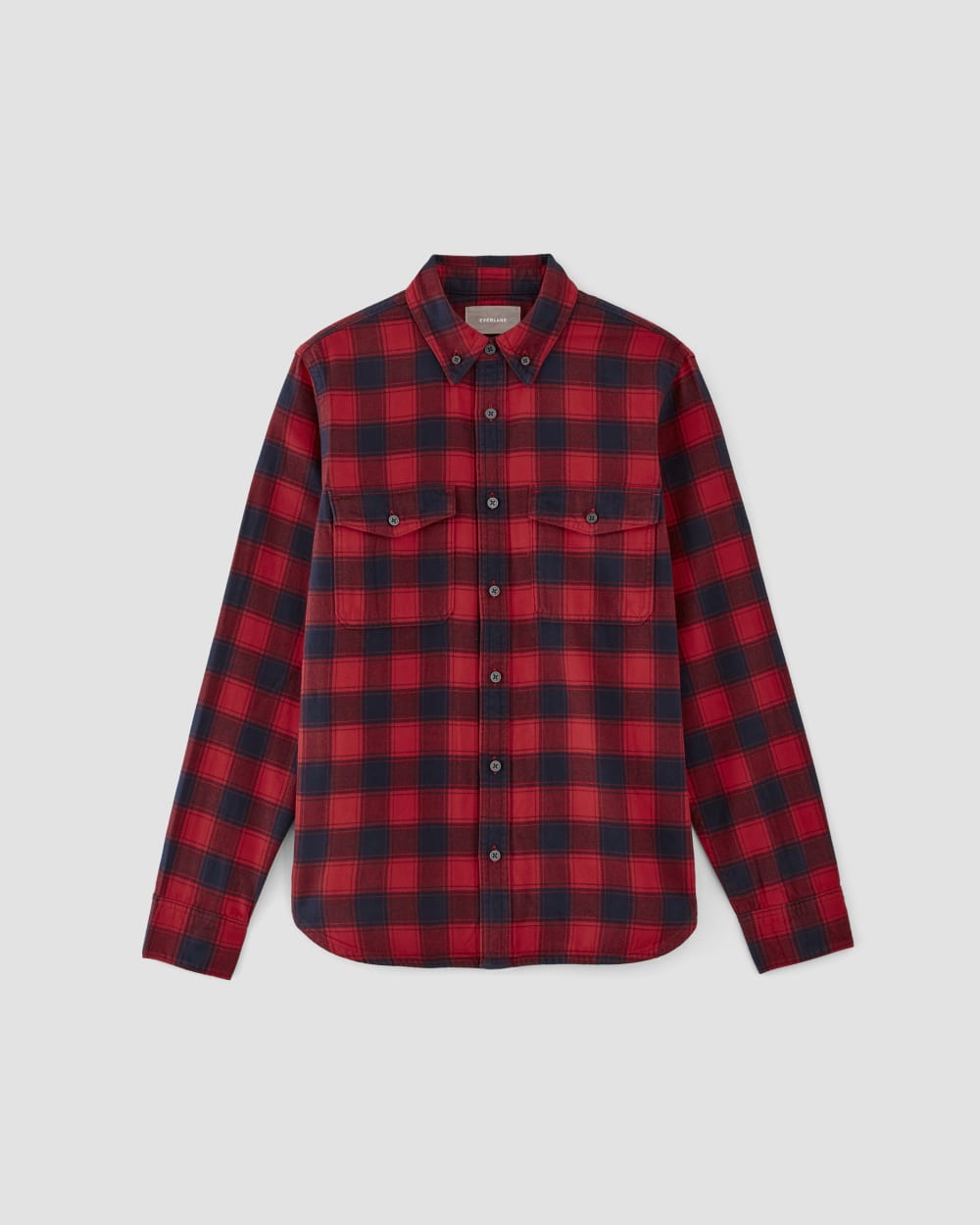The Brushed Flannel Shirt | Haute Red / Bellwether Blue