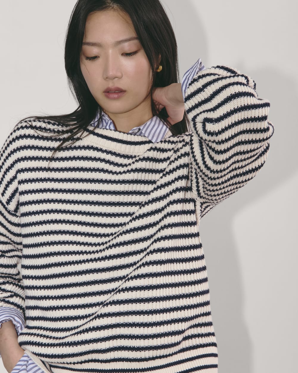 The Cocoon Crew in Everyday Cotton | Canvas / Navy