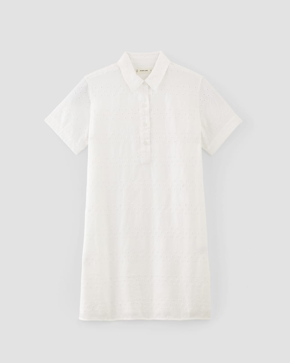 The Linen Eyelet Shirtdress | White Eyelet