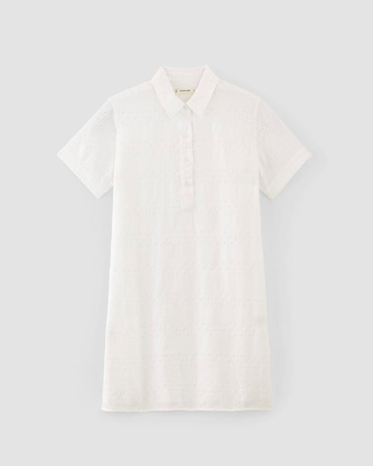 The Linen Eyelet Shirtdress | White Eyelet