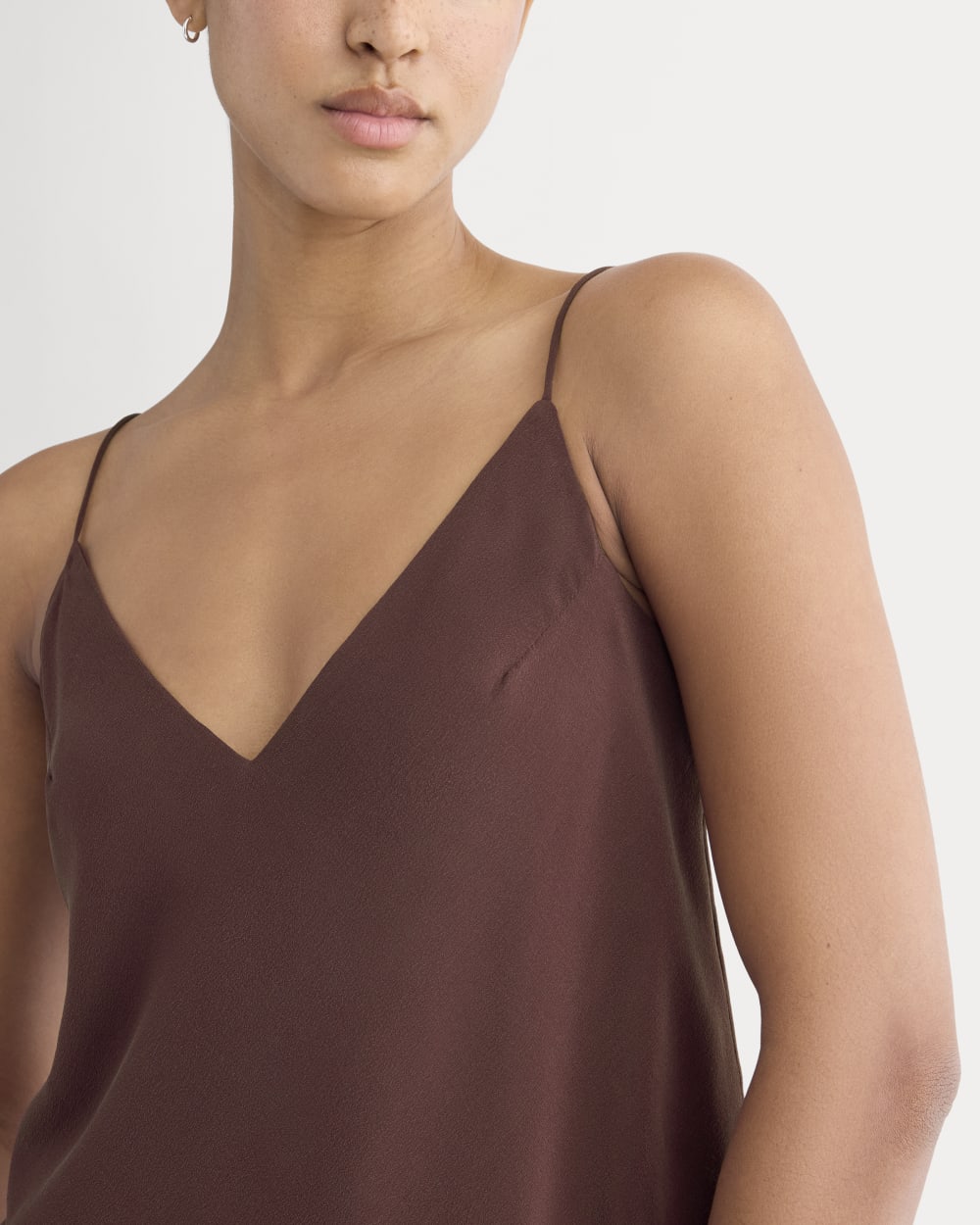 The Tie Back Cami in Washable Silk | Deep Plum