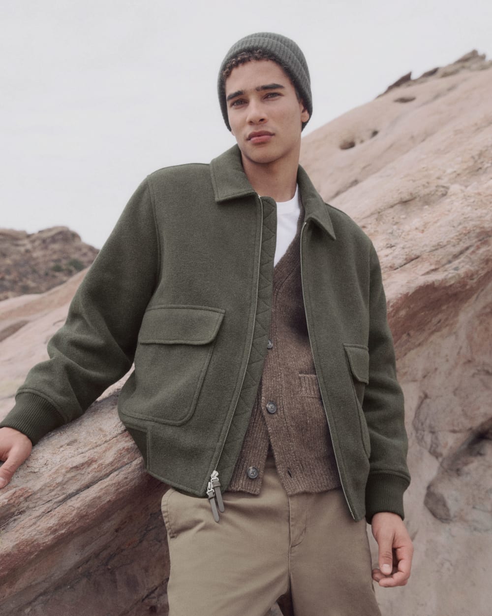 ReWool Flight Jacket | Heather Beech