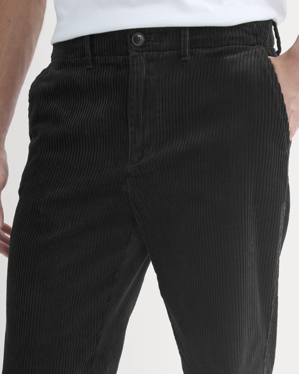 Wide Wale Corduroy Trouser | Black