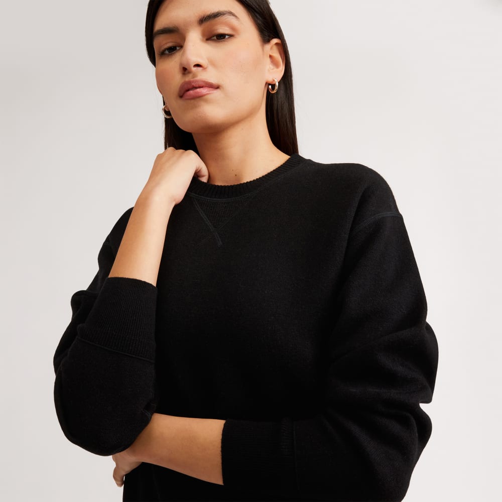 The Cotton-Merino Sweatshirt | Black