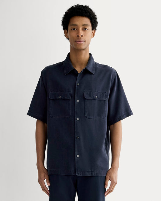 The Relaxed Utility Shirt in Buttersoft | Navy