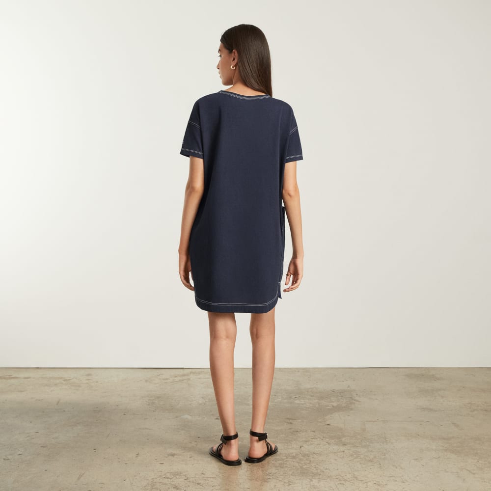 The Oversized Mariner Dress |  Navy / White