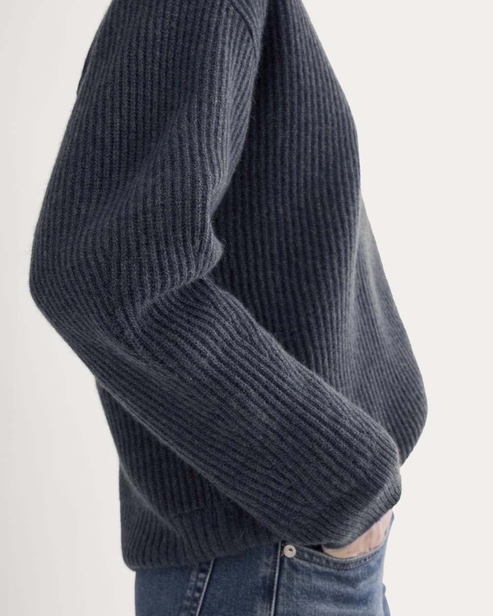 The Cocoon Crew in Wool Cashmere | Indigo