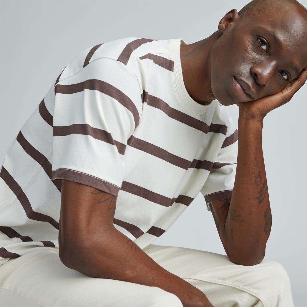 The Premium-Weight Relaxed Crew | Uniform | Chocolate Brown / Canvas Tan