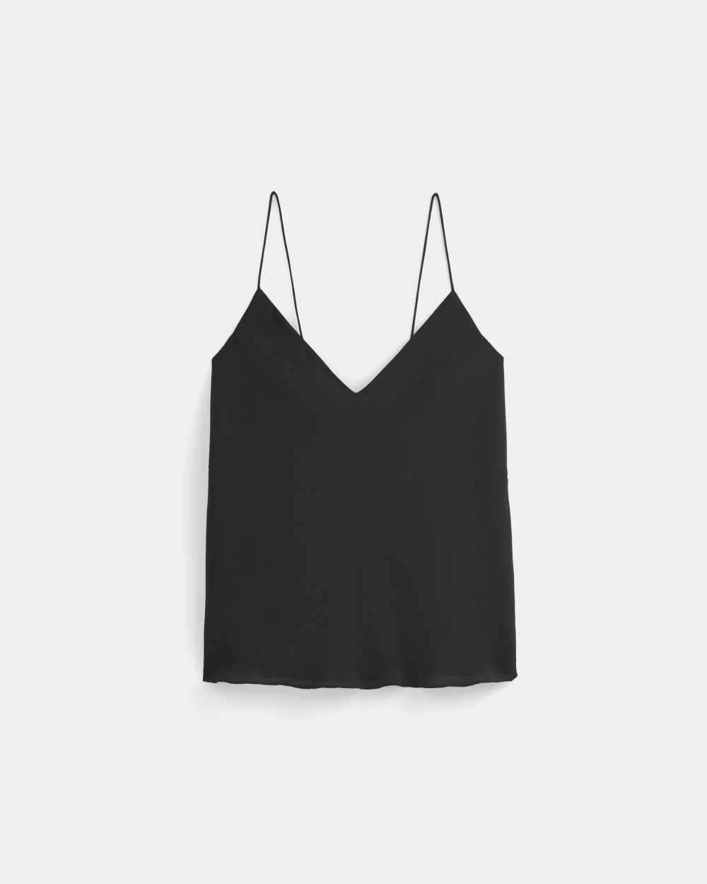 The Tie Back Cami in Washable Silk | Black