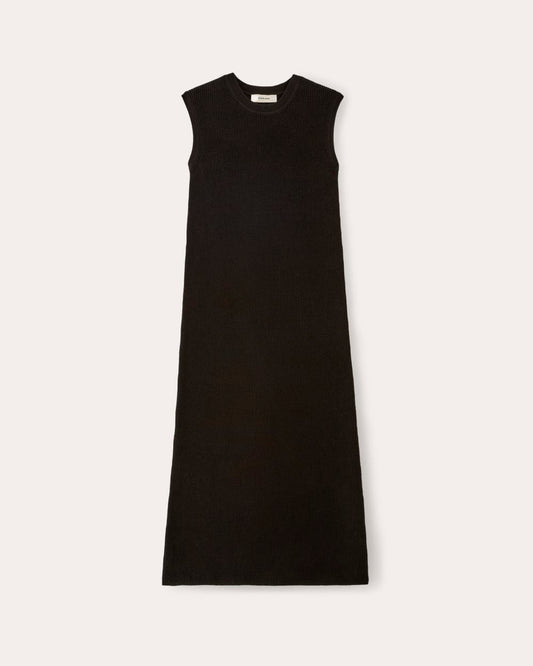 The Midi Dress in Everyday Cotton | Black