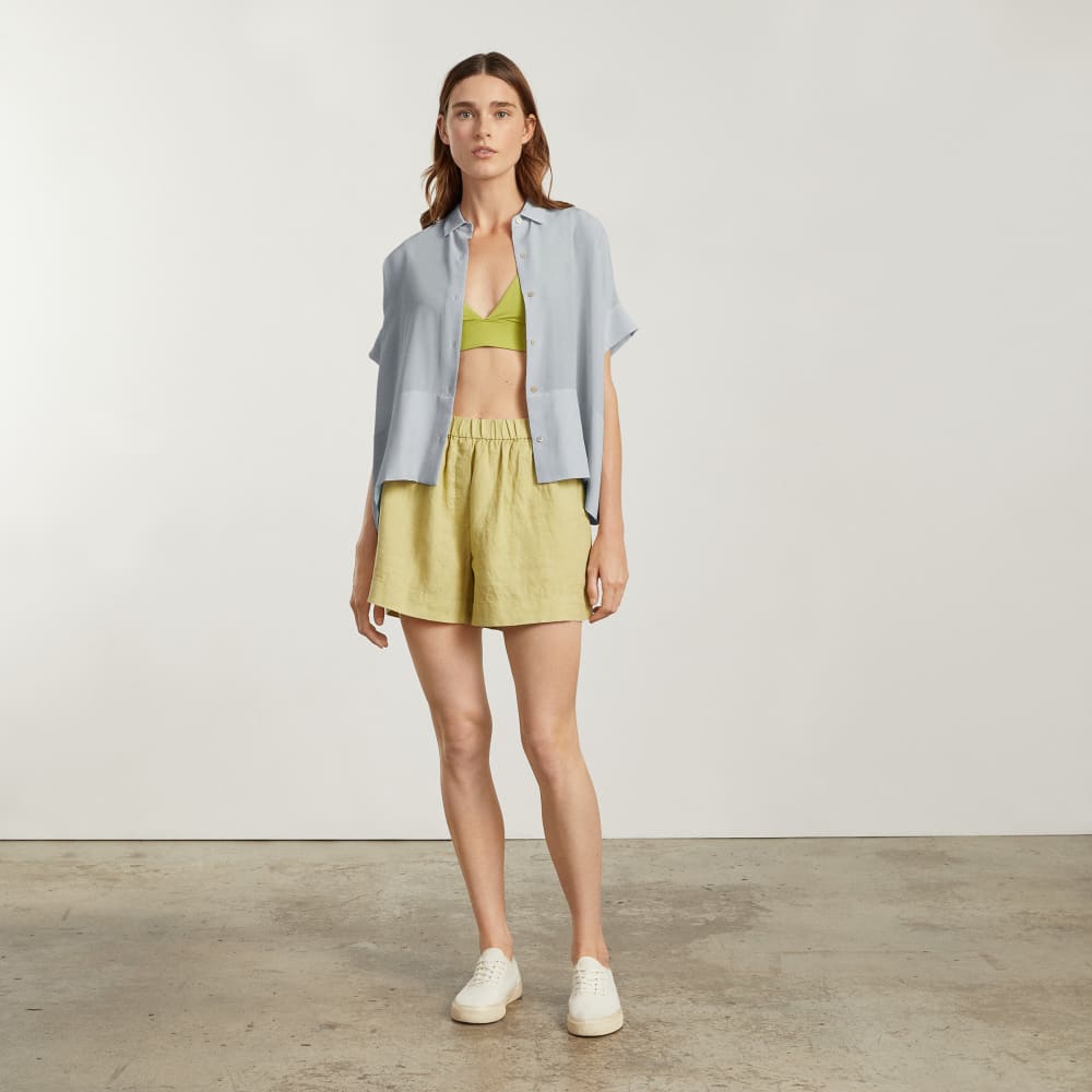 The Boxy Shirt in Washable Silk | Sky