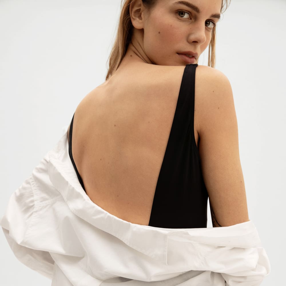 The Square-Neck One-Piece | Black