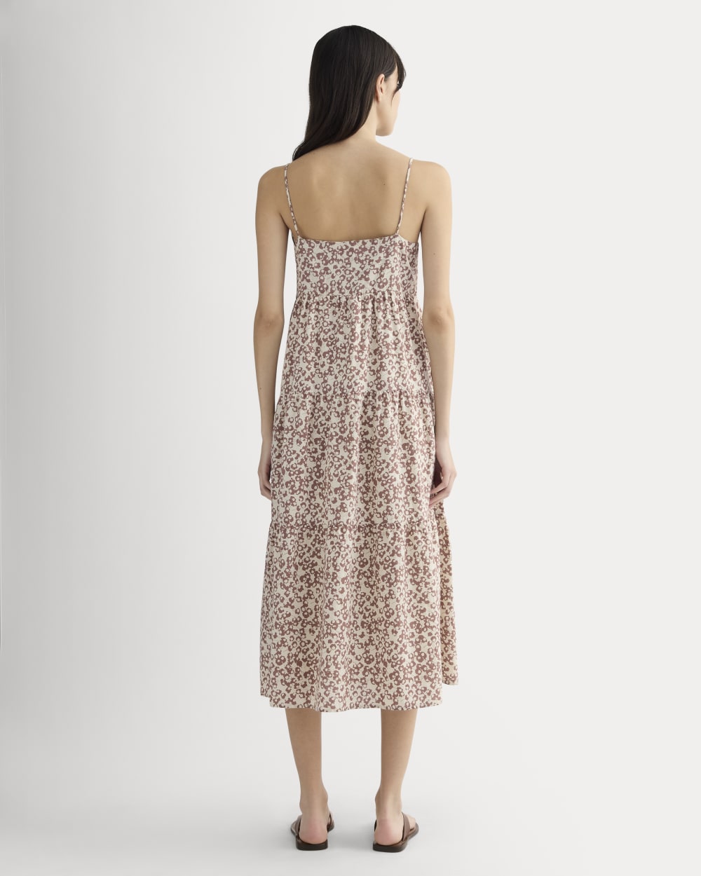 The Gauze Tiered Dress | Natural / Rose Dusk Floral
