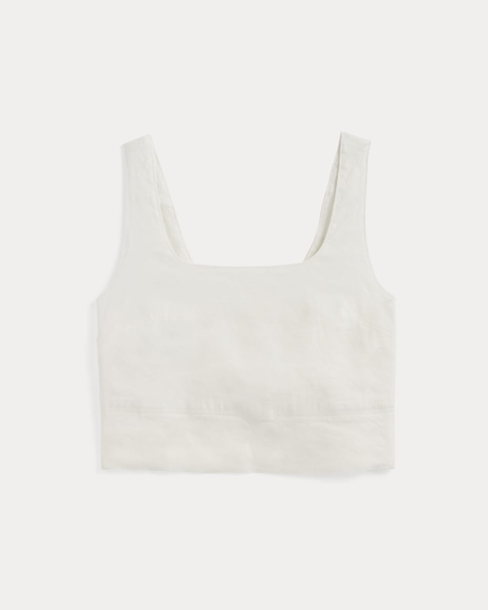 The Square Tank in Stretch Linen | White
