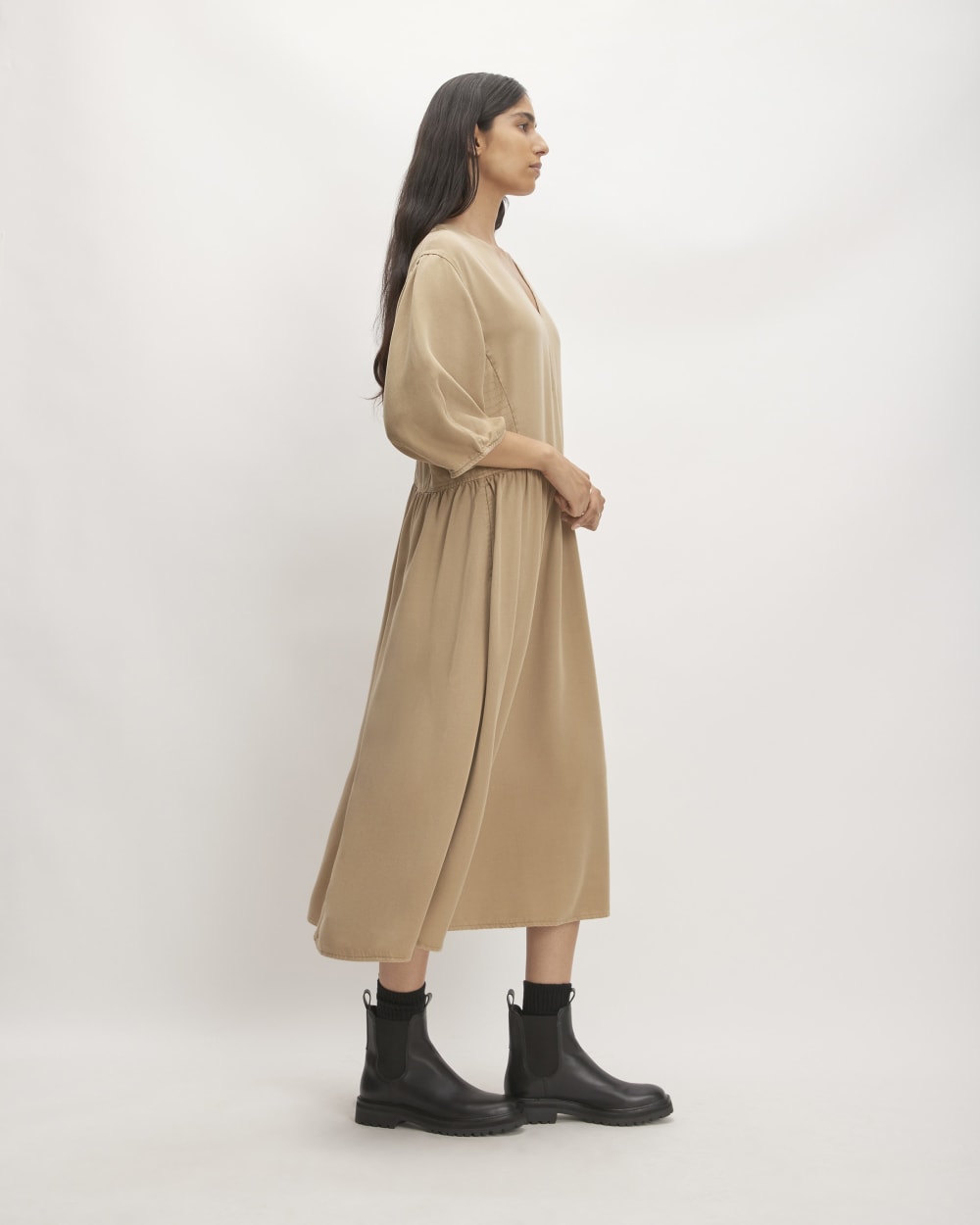 The TENCEL™ Puff-Sleeve Dress | Cornstalk