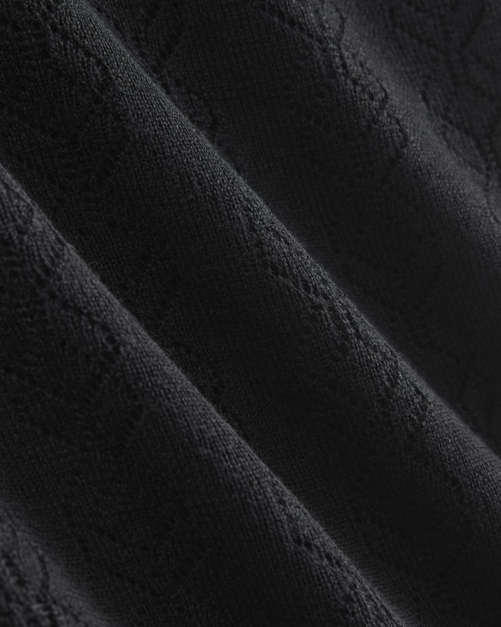 The Pointelle Crew in Ultrasoft Merino | Black