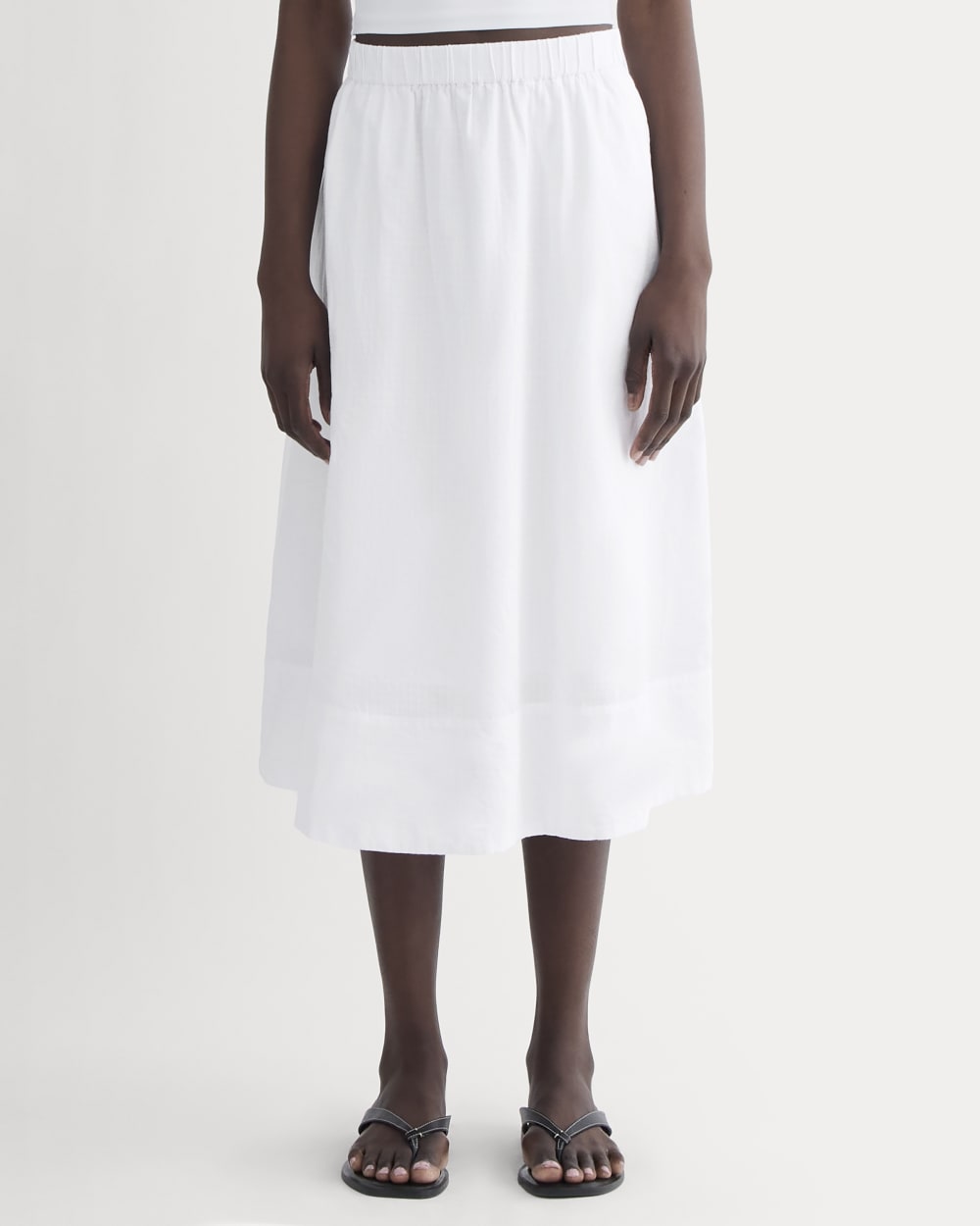 The Gauze Tiered Skirt | White
